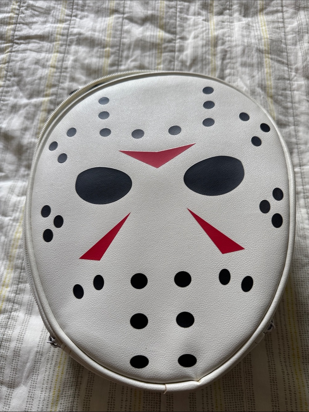 Friday the 13th Hockey Mask Graphic White Lunchbox